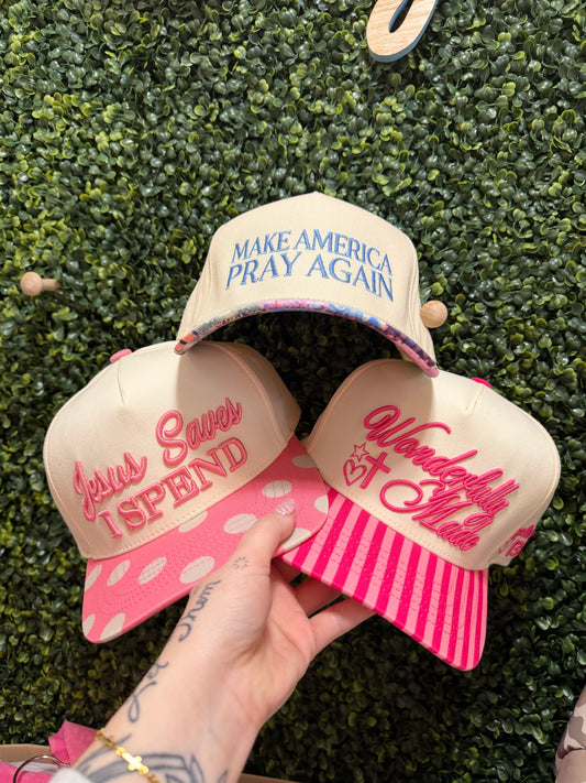 BUNDLE DEAL all 3 embroidered hats ￼