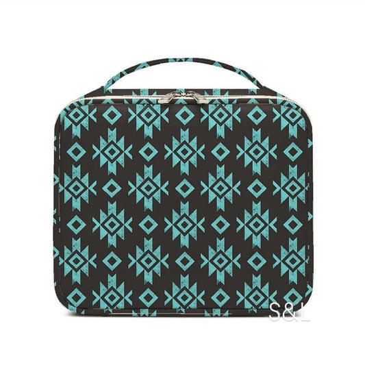 Teal large makeup case