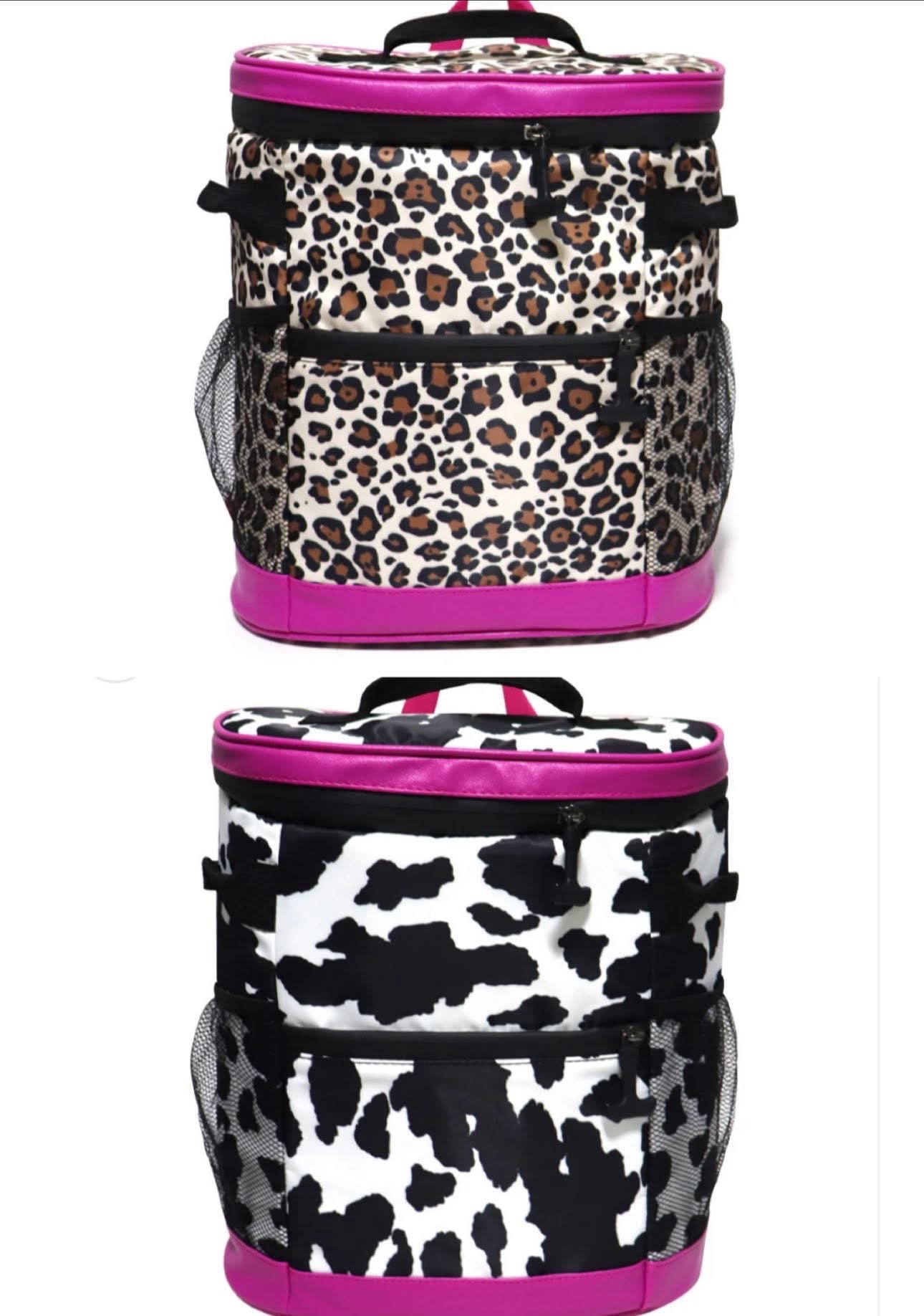 cow print backpack cooler ￼